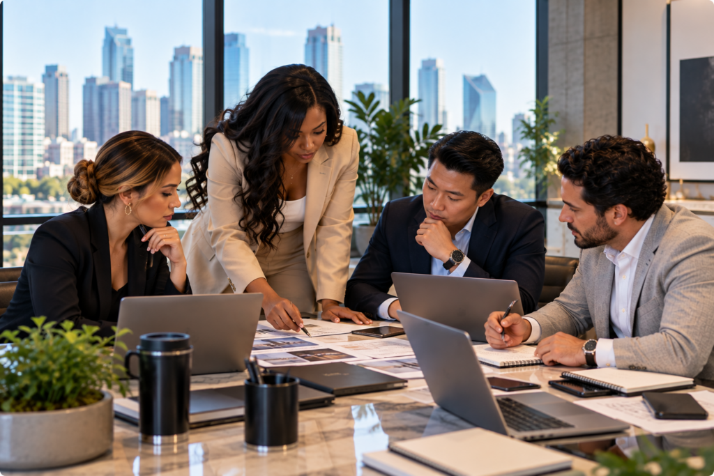 Shuford Operations Group operations consulting team collaborating on business strategy